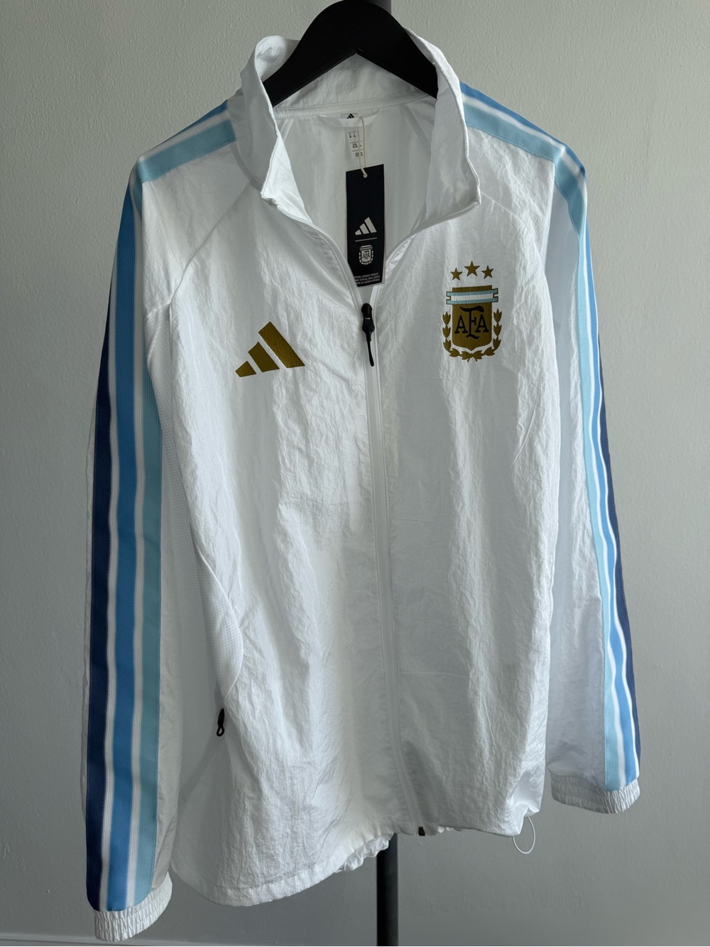 adidas Argentina AFA Full Zip Jacket Men XL White Gold